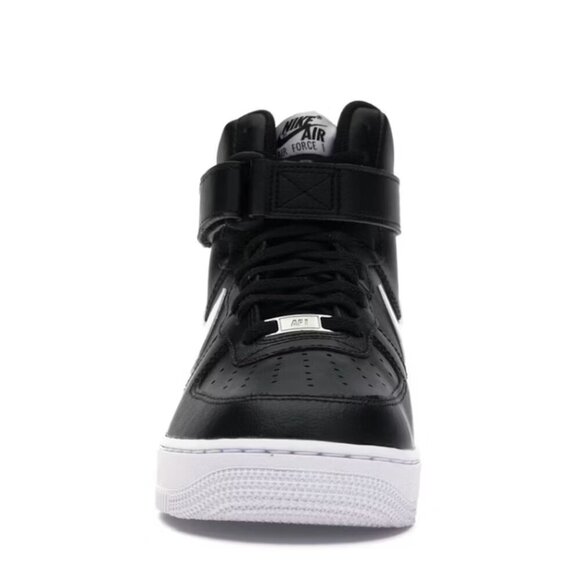 Womens Nike Black Air Force 1 Sz 8 black white casual street athleisure sneaker - Picture 2 of 7